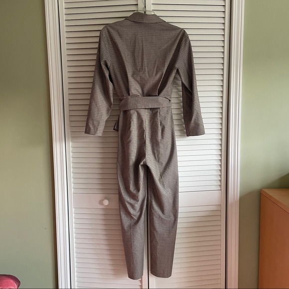 Maje Plaid Pindy Tuxedo Jumpsuit Size FR 34 00 0 - Picture 9 of 9